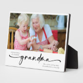 Plaque Photo En souvenir affectueux d'une grand-mère merveilleu (Côté)