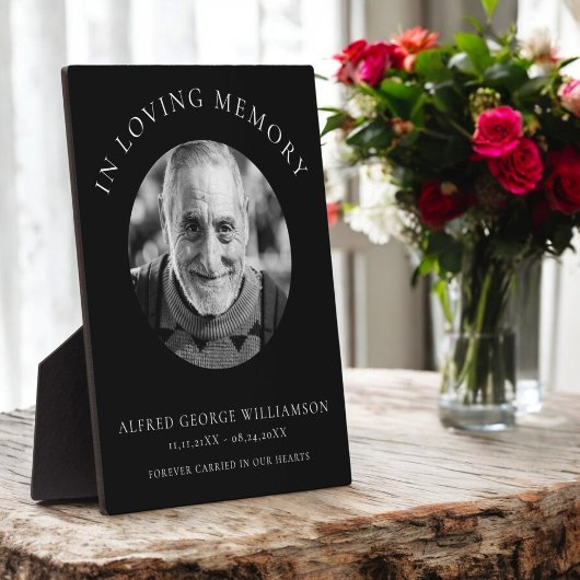 Plaque Photo en souvenir affectueux mémorial photo simple mode