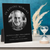 Plaque Photo en souvenir affectueux mémorial photo simple moder (Côté)