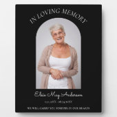 Plaque Photo En souvenir affectueux mémorial simple élégant pho (Devant)
