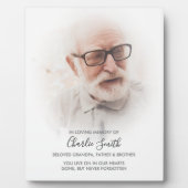 Plaque Photo En souvenir affectueux : Photo et message d'hommag (Devant)