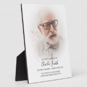 Plaque Photo En souvenir affectueux : Photo et message d'hommag (Côté)