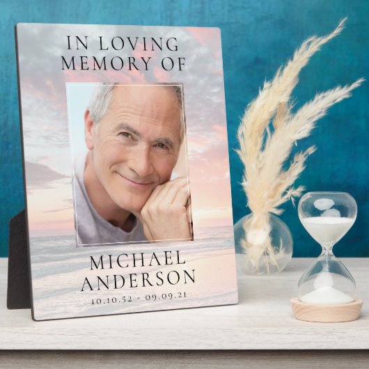 Plaque Photo En souvenir affectueux Sunset Memorial  (Côté)