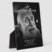 Plaque Photo En Souvenir Photo Écriture Élégante sur Présentoir (Côté)