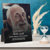 Plaque Photo En Souvenir : Photo et message sur présentoir à ch (Côté)