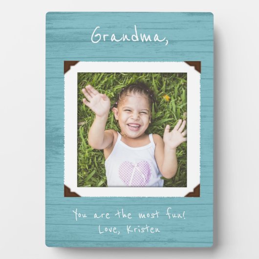 Plaque photo encadrée pour grand-mère / grand-père (Devant)