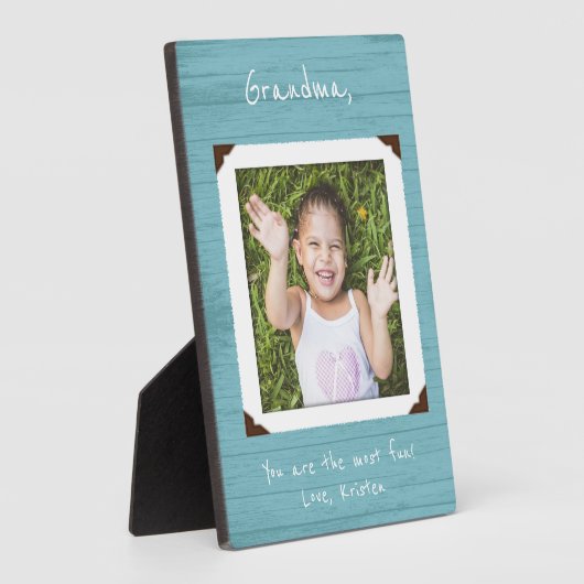 Plaque photo encadrée pour grand-mère / grand-père (Côté)