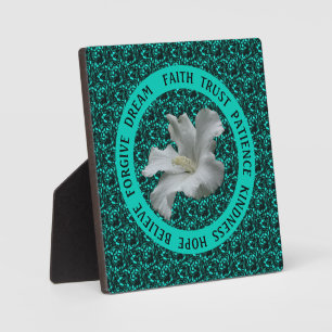 Plaque Photo Encourager les mots Hibiscus Inspirationnel