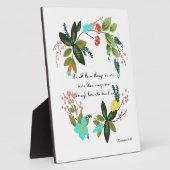 Plaque Photo Encourager les versets de la Bible Art - Romains 8 (Côté)