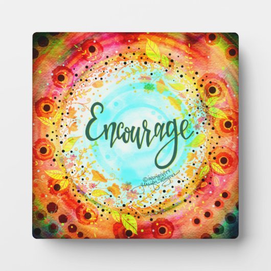 Plaque Photo Encourager Une Jolie Inspiribilité Whimsical Flora (Devant)