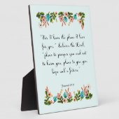 Plaque Photo Encouraging Bible Verses Art - Jérémie 29:11 (Côté)