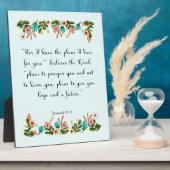 Plaque Photo Encouraging Bible Verses Art - Jérémie 29:11 (Côté)