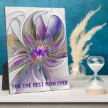 Plaque Photo Energie, Abstraite Fleur d'art fractal Meilleure m<br><div class="desc">Une puissante fleur d'imaginaire multicolore,  un art fractal floral unique. Conception pour votre plaque de table et plus encore. Customisez le produit en ajoutant votre propre texte ou nom à l'aide du modèle de texte. Vous pouvez également supprimer ceci.</div>