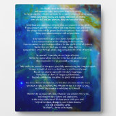 Plaque Photo Enfant de Desiderata de l'univers (Devant)