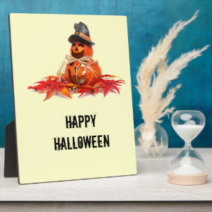 Plaque Photo Enfants Halloween Pumkins