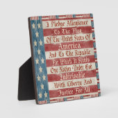 Plaque Photo Engagement vintage d'allégeance (Recto)