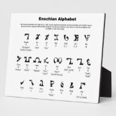 Plaque Photo Enochian Alphabet Chart (Côté)