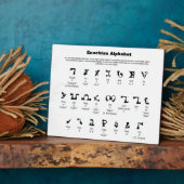 Plaque Photo Enochian Alphabet Chart (Côté)