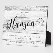 Plaque Photo Enraciné et établi en amour Nom Signal (Côté)