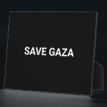 Plaque Photo Enregistrer Gaza noir blanc texte personnalisé min<br><div class="desc">Enregistrer Gaza en noir et blanc texte personnalisé simple minimaliste moderne élégant panneau plaque. Texte blanc entièrement personnalisable, ou vous pouvez simplement le supprimer, sur arrière - plan noir couleur solide. Les couleurs sont modifiables. Montrez votre soutien à Gaza. Consultez le reste de la collection pour plus de coordination et...</div>
