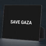 Plaque Photo Enregistrer Gaza noir blanc texte personnalisé min<br><div class="desc">Enregistrer Gaza en noir et blanc texte personnalisé simple minimaliste moderne élégant panneau plaque. Texte blanc entièrement personnalisable, ou vous pouvez simplement le supprimer, sur arrière - plan noir couleur solide. Les couleurs sont modifiables. Montrez votre soutien à Gaza. Consultez le reste de la collection pour plus de coordination et...</div>