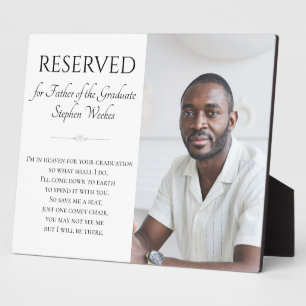 Plaque Photo Enregistrer un siège Père de la Graduate Graduate