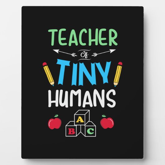 Plaque Photo Enseignant Cadeau enseignant minuscules humains (Devant)