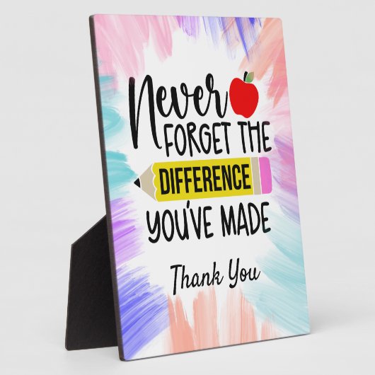 Plaque Photo Enseignants Merci (Côté)