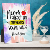 Plaque Photo Enseignants Merci (Côté)