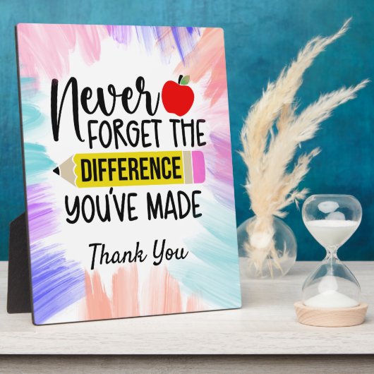 Plaque Photo Enseignants Merci (Côté)