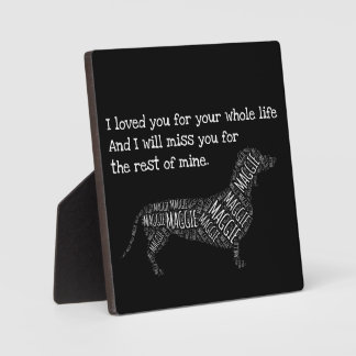 Plaque Photo Enseigne commémorative pour chien - Dachshund pers