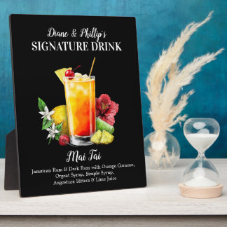 Plaque Photo Enseigne de bar pour cocktail personnalisé Mai Tai