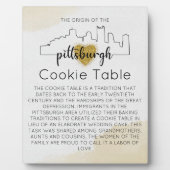 PLAQUE PHOTO ENSEIGNE DE TABLE DE COOKIES PITTSBURGH MARIAGE (Devant)