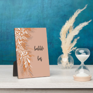 Plaque Photo Enseigne de table de mariage floral rose 
