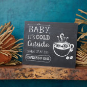 Plaque Photo Enseigne du bar à café Espresso (Côté)