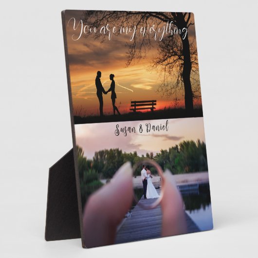 Plaque Photo Ensemble pour toujours : Customisé deux Anniversai (Côté)