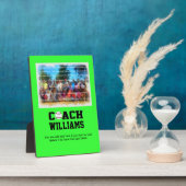 Plaque Photo Entraîneur de baseball - Personnalisé (Côté)