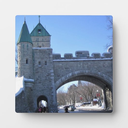 Plaque Photo Entrance to Old Québec, Québec, Canada (Devant)