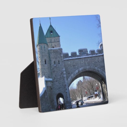 Plaque Photo Entrance to Old Québec, Québec, Canada (Recto)