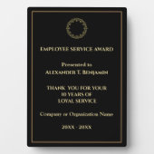 Plaque Photo Entreprise Gold Service aux employés (Devant)