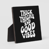 Plaque Photo Épais Cuisses Good Vibes, Positivité Corporelle, S (Recto)