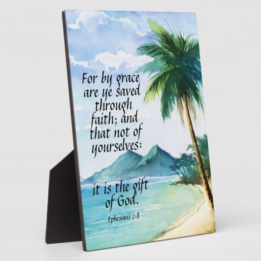 Plaque Photo Éphésiens 2:8 (Côté)