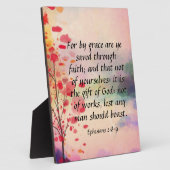 Plaque Photo Éphésiens 2:8-9 (Côté)