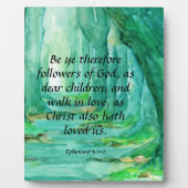 Plaque Photo Éphésiens 5:1-2 (Devant)