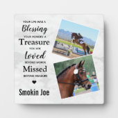 Plaque Photo Équine commémorative du cheval - photo Collage (Devant)