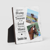 Plaque Photo Équine commémorative du cheval - photo Collage (Recto)