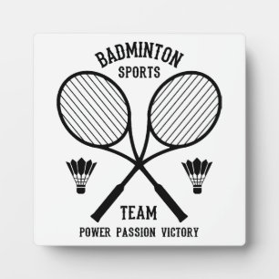 Plaque Photo Équipe de badminton