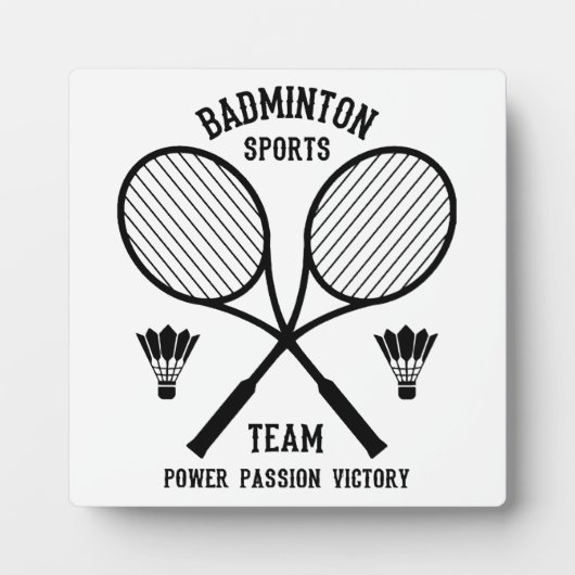 Plaque Photo Équipe de badminton (Devant)