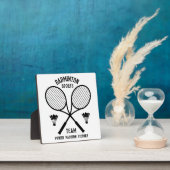Plaque Photo Équipe de badminton (Insitu)