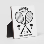 Plaque Photo Équipe de badminton (Recto)